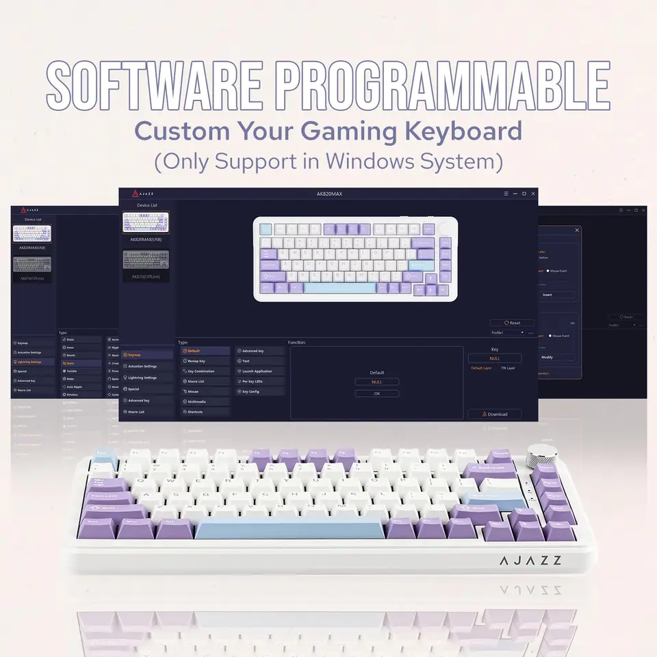 AJAZZ AK820 MAX HE Rapid Trigger Keyboard RGB Wired Gaming