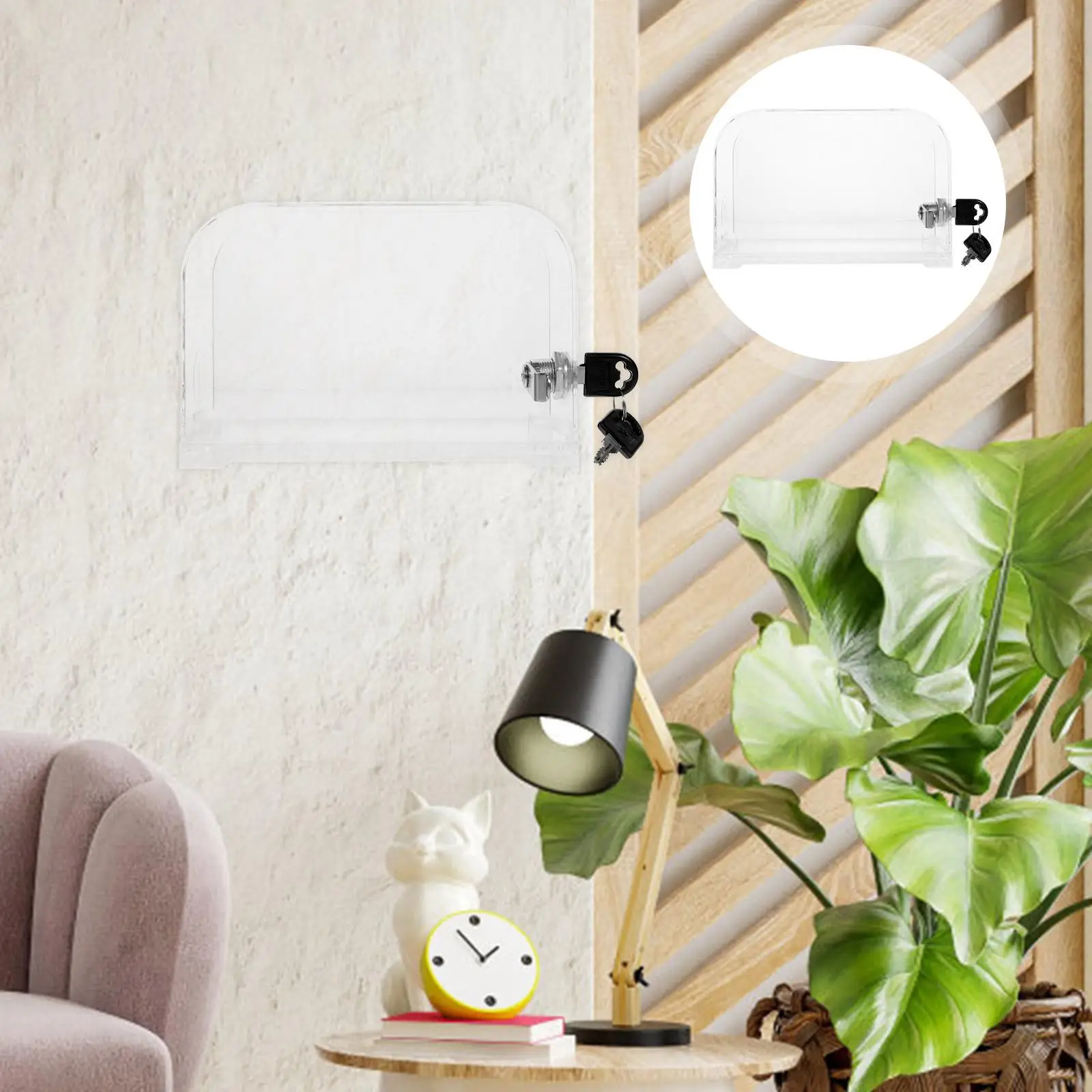 Acrylic Business Card Holder Large Capacity Safe Reliable Desktop Organizer Cards Case Box for Office Display