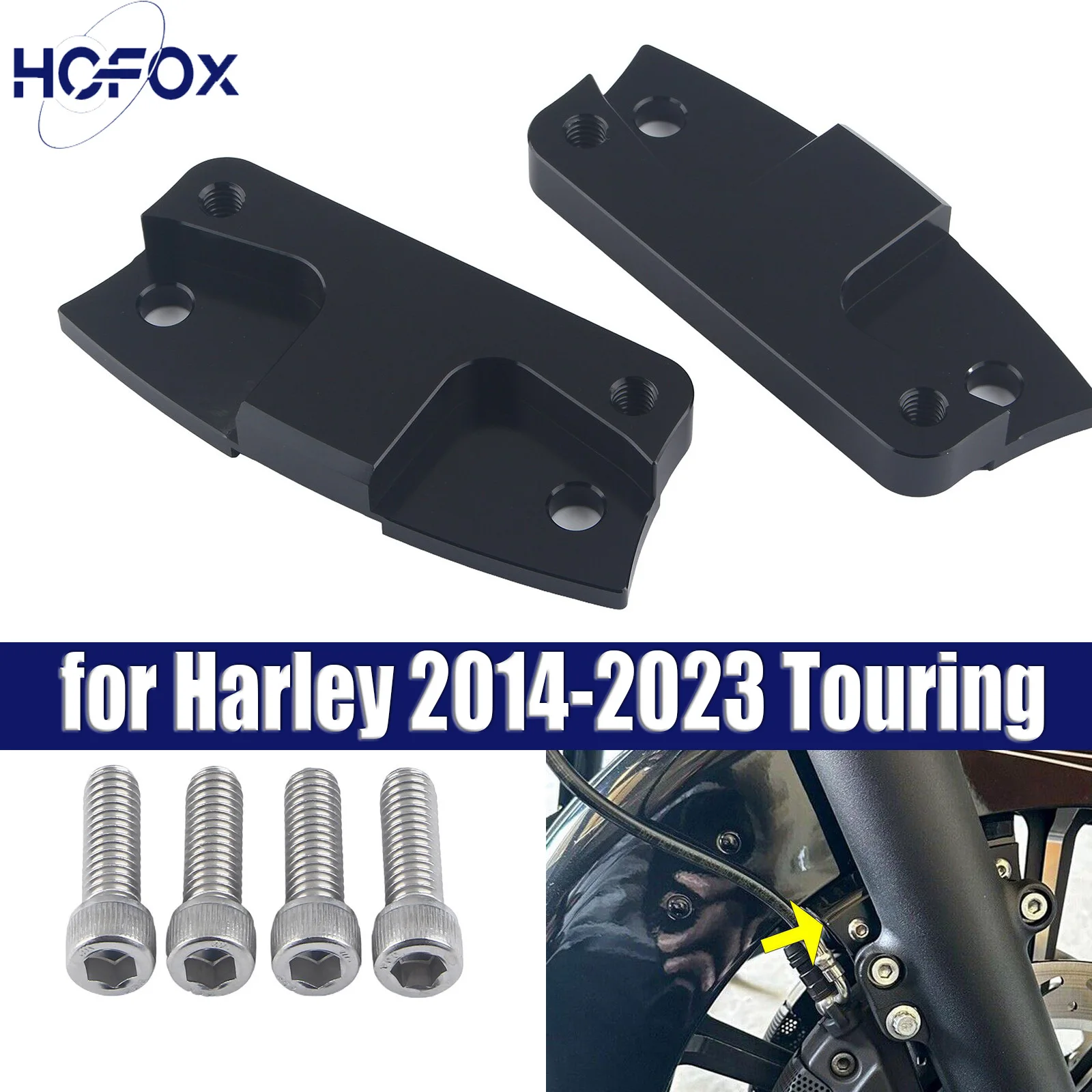 

Black﻿ Chrome 21" Wheel Fenders Riser Relocator Adapter Spacer Kit For Harley Electra Street Glide Road King CVO