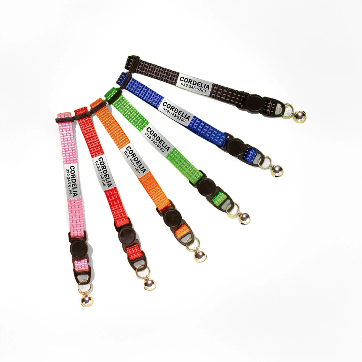 Personalized Reflective Pet Collar Anti Choke Buckle Custom ID Tag Free Engraving Soft Comfortable Durable Dogs Cats
