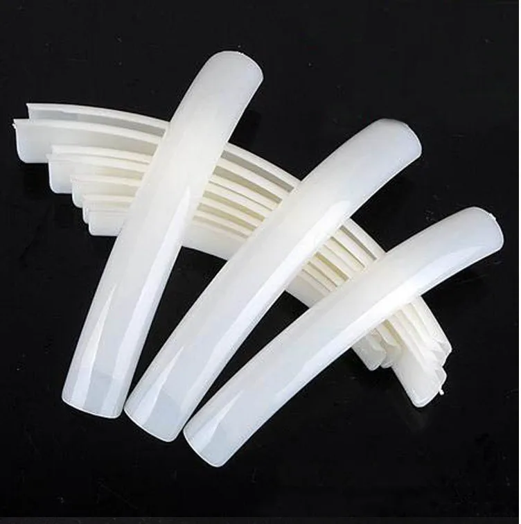 Wholesale 2 Sets(20PCS) Mixed Colour Extra Long French Acrylic Fake False Nail Tips Decoration Nail Art Guide