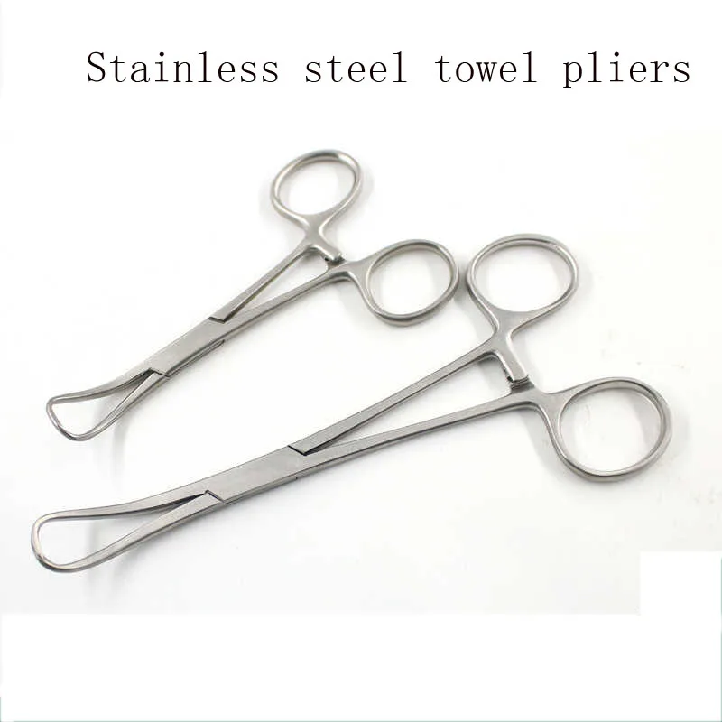 Specialty towel pliers Stainless steel doctor lift cut towel pliers Hole towel pliers grab cloth pliers Towel pliers grab cloth