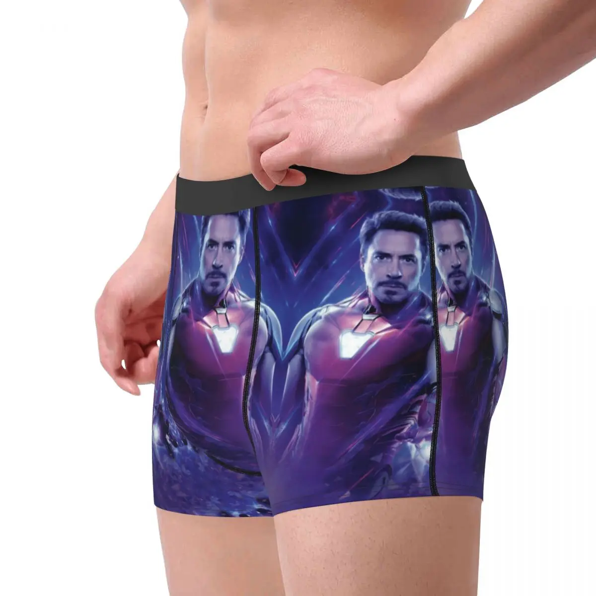 Marvel Animation Iron Man Iron Man Underpants Breathbale Panties Male Underwear Ventilate Shorts Boxer Briefs