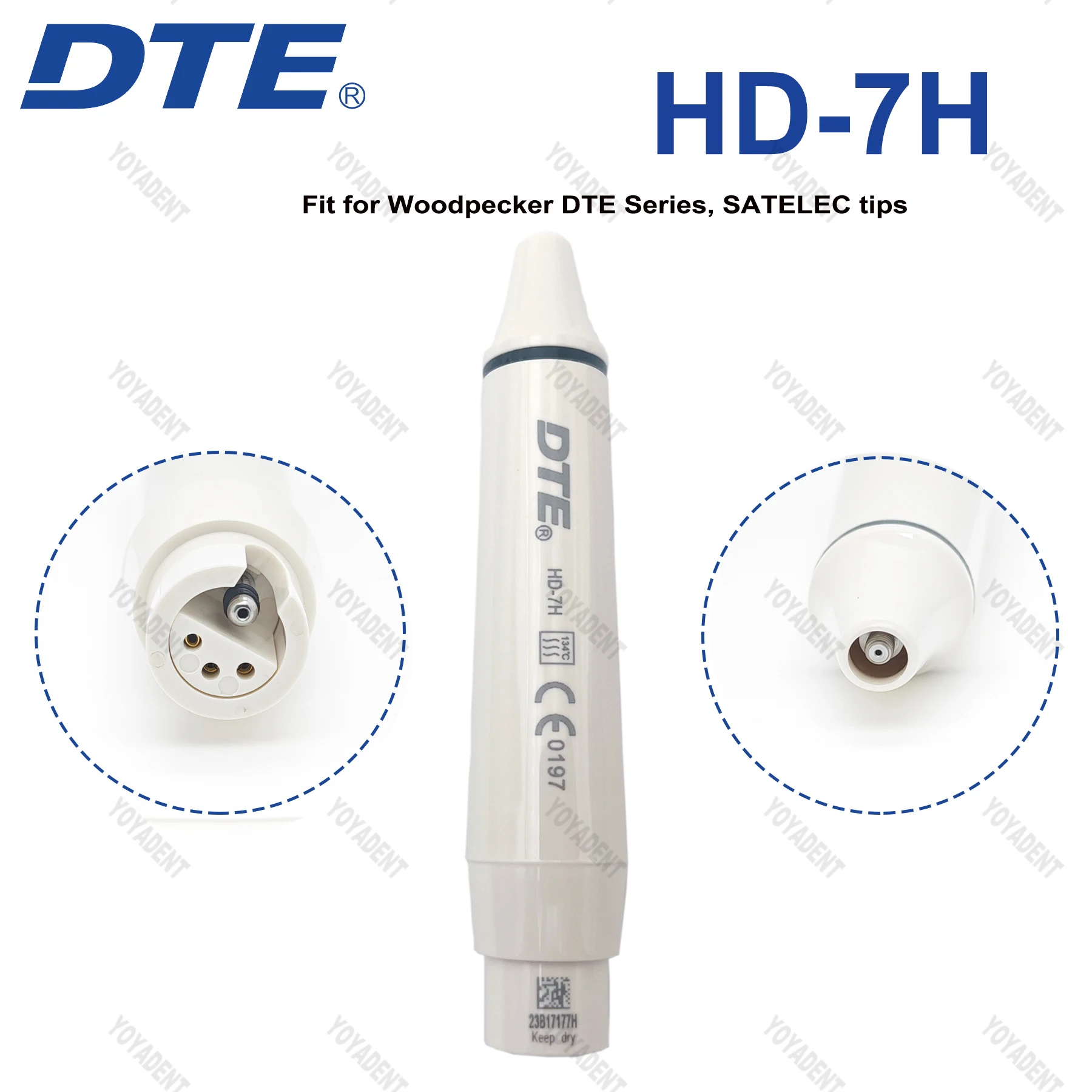 Original Woodpecker DTE Dental Ultrasonic Scaler Handpiece LED Light HW-6L HW-5L HD-7L HD-7H HW-3H Fit EMS NSK SATELEC ACTEON