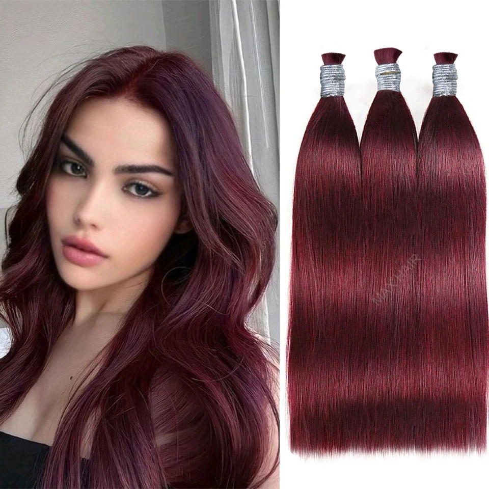 Extensão de cabelo reto para atacado, cabelo humano em massa, sem trama, cabelo remy virgem, cabelo grisalho, cabelo 100% natural, Dropshipping