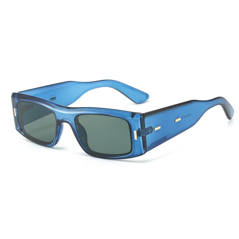 Trending Punk Wide Legs Green Sun Glasses Vintage Square Contrast Color Sunglasses Women Shades UV400 Fashion Leopard Orange Men