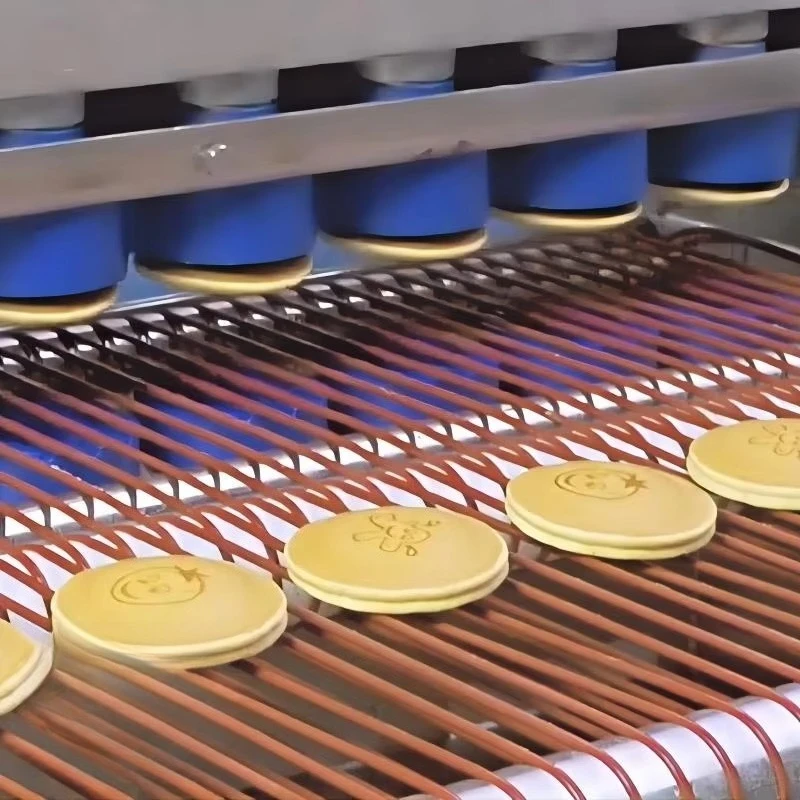 Excellent Performance Dorayaki Making Machine Cream Chocolate Sandwich Filled Cake Pan Cake Breakfast Production Line