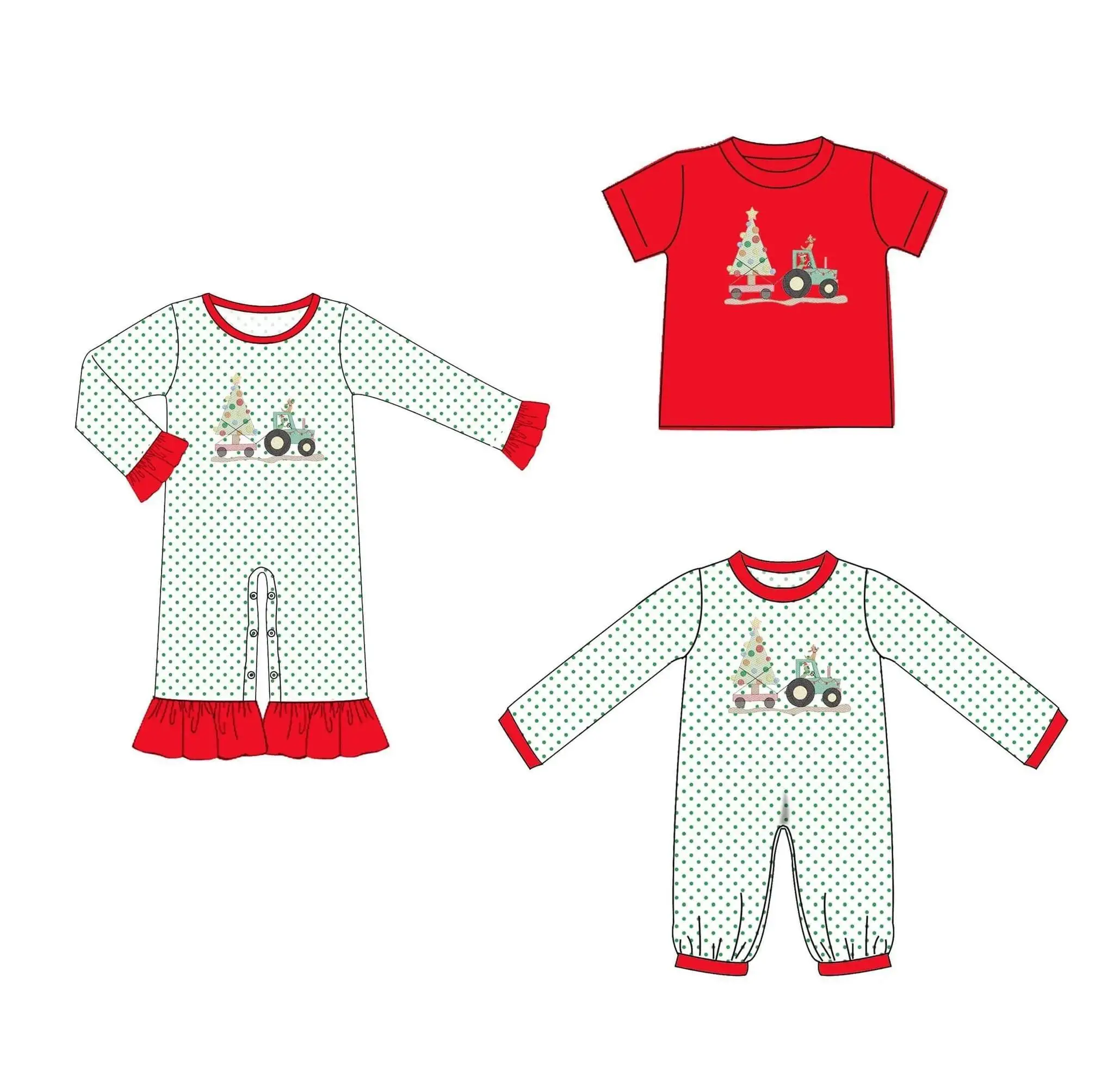 

New Design Christmas Outfits Toddler Fall Outfits Toddler Onesies Newborn Boys Girls Outfits Christmas Tree Truck Print