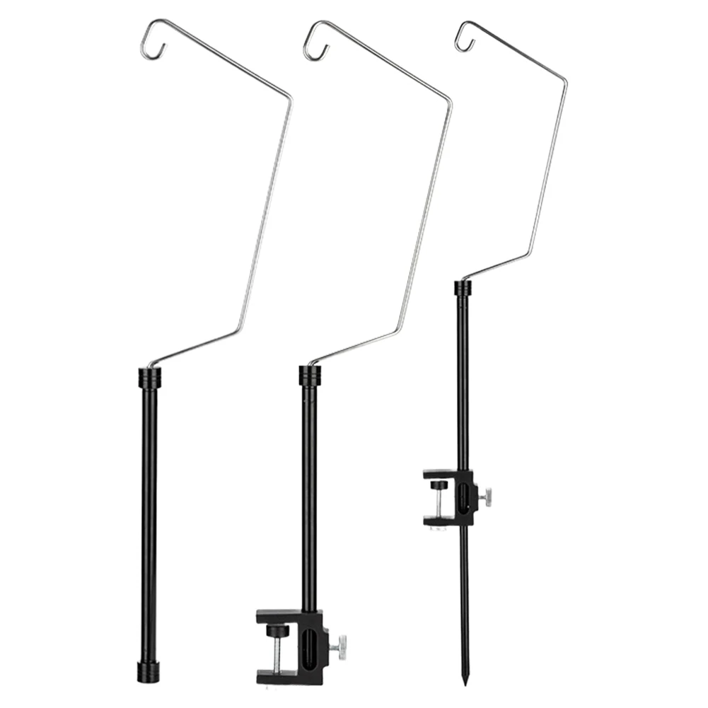 Camping Light Holder Aluminum Alloy Lamp Hanging Pole Multifunctional IGT Table Lantern Hanger for Picnic Hiking Fishing