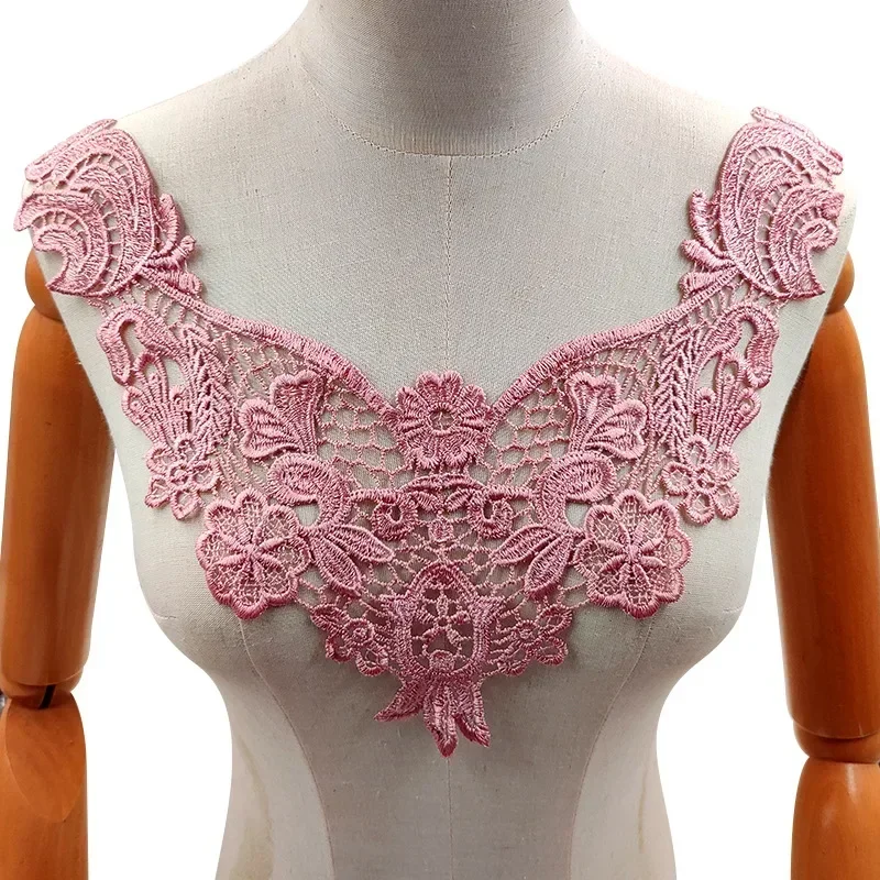 Beautiful Lace Embroidery Collar White/Black Floral Lace Decorative Collar Woman's Clothing Sewing Accessories