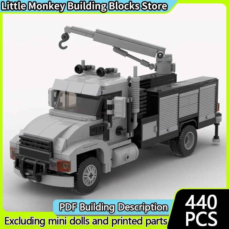 

City Car Model MOC Building Bricks V2 Roadside Rescue Tow Truck Modular Technology Children Holiday Gifts Assemble Toys Suit