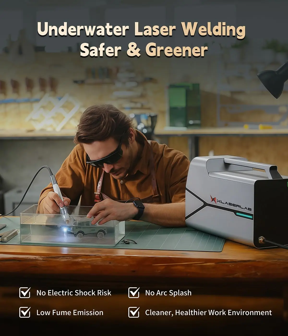 700W Laser Welding Machine – 6-in-1 Fiber Laser Welder for Welding, Cutting, Cleaning, Rust Removal, Underwater Welding