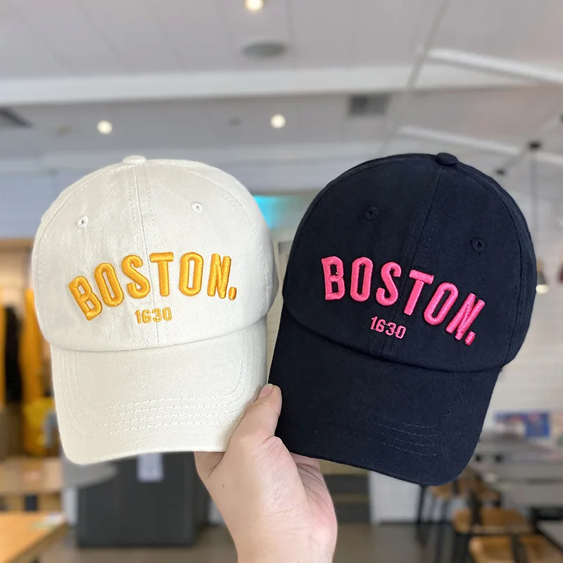 

Детская бейсболка с вышивкой букв, однотонная, в стиле хип-хоп, с регулируемой застежкой, для мальчиков и девочек, летняя, солнцезащитная кепка