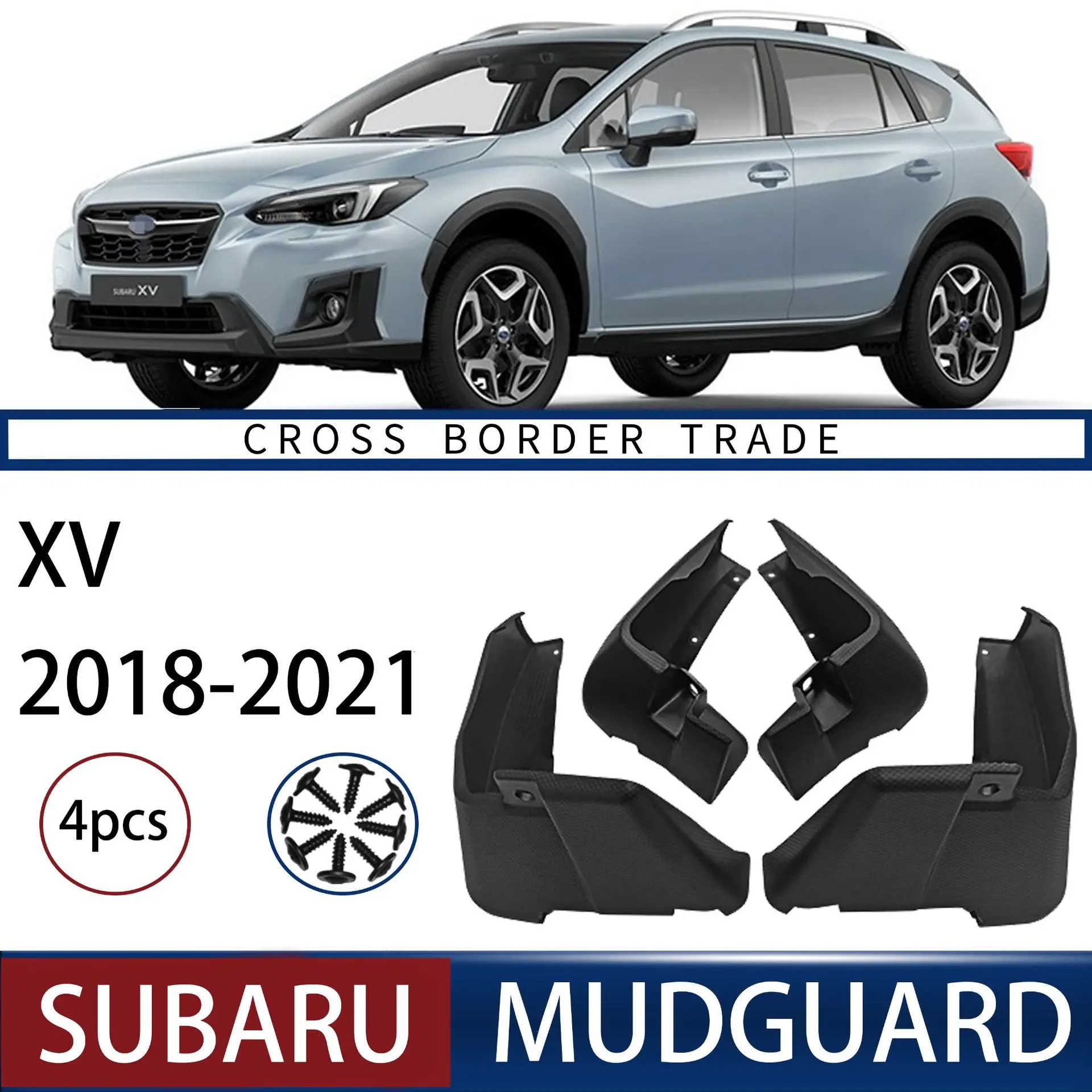 

FOR Subaru XV 2018-2021 Car Molded Mud Flaps Splash Guards Mudguards Front Rear Styling Front Rear Car Accessories