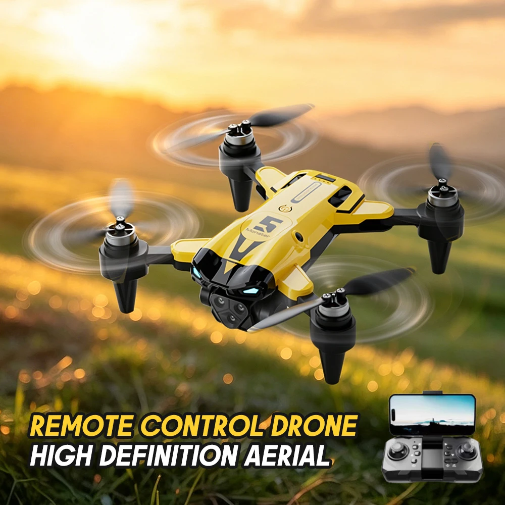 M5 Remote Control Drone HD Camera Helicopter Wifi FPV Optical Flow Positioning Quadcopter Obstacle Avoidance Aircraft Kid Gifts