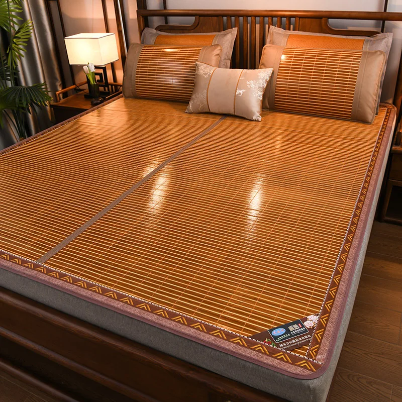 Foldable Cooling Mat Summer Use Grass Eco Friendly Skin Safe Home Use Foldable Bamboo Mat Cooling Mat for Use in Summer