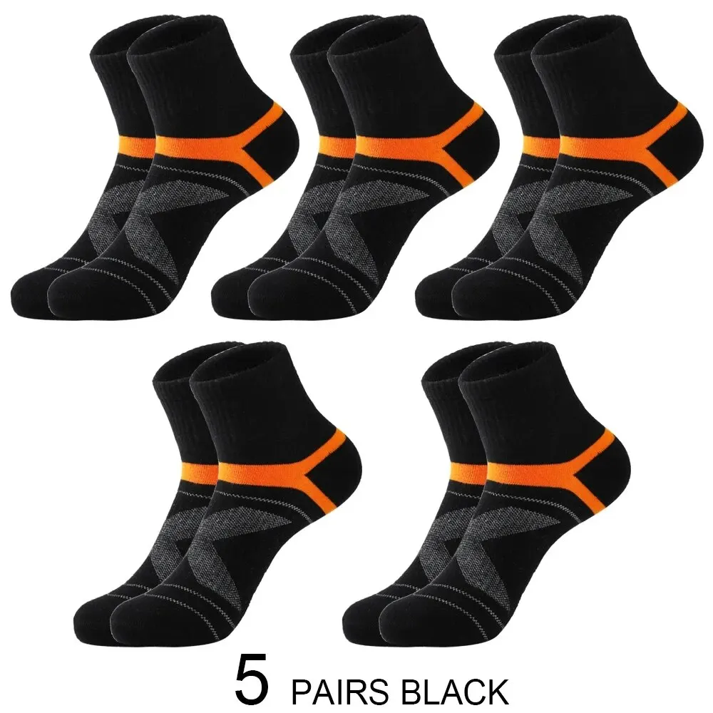 3/5/10/20 Pairs Lot Men's Socks Black Sports Socks Casual Run Autumn Winter High Quality Breathable Male Socks