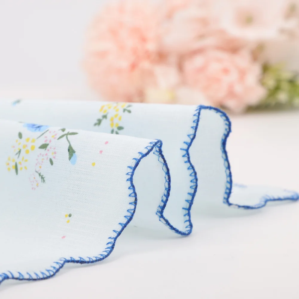 Women's Nostalgic Cotton Handkerchiefs, 3Pcs