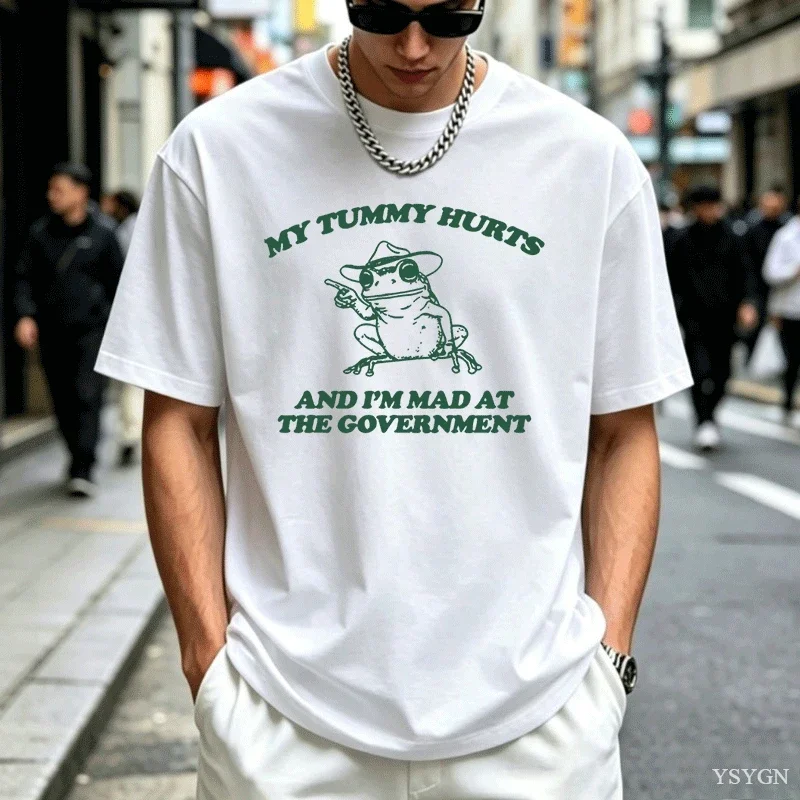 My Tummy Hurts T Shirt Funny Graph T Shirts Men Women d Tshirt Short Sve T Shirt Streetwear Tee 2026 New Model Short-sleeve crew