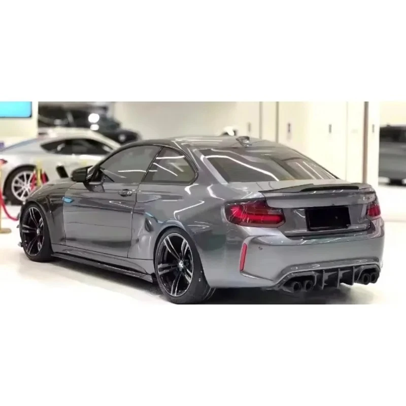 For BMW F87 M2 M2C Dry Carbon Fiber 14-21 Exterior Rear Bumper Trailer Cover Spoiler Diffuser Modification Body Kit Accessories