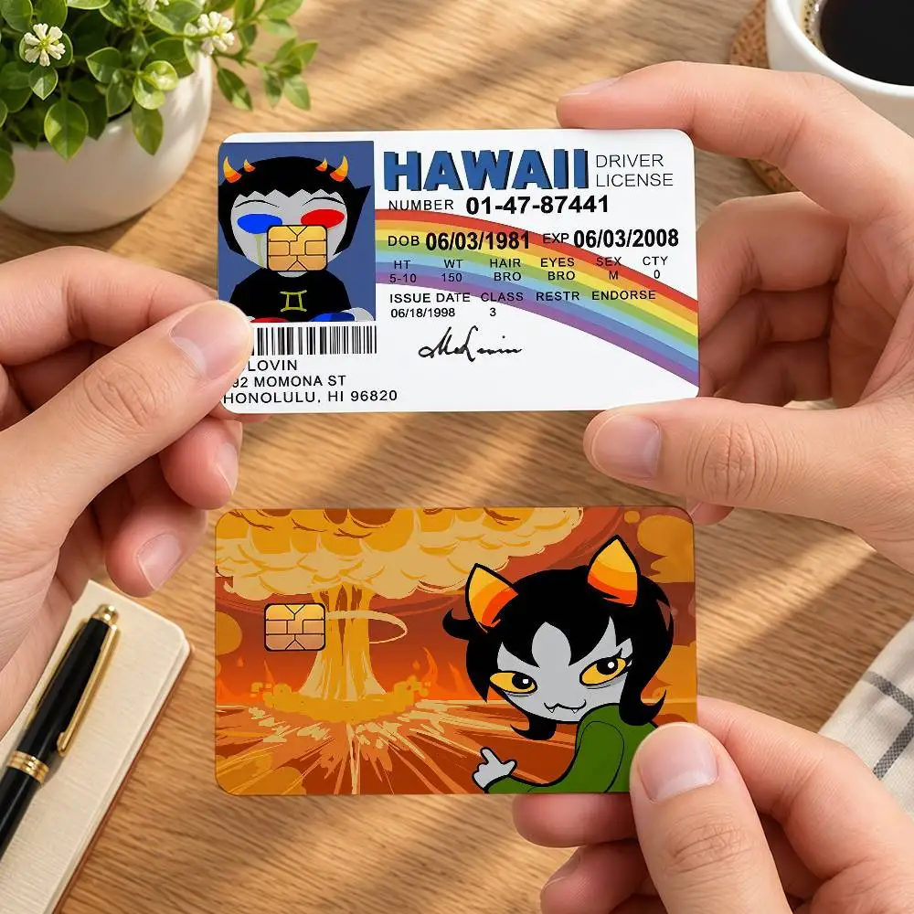 H-Homestuck Game Ideal Gift Wrapping Option Credit Card Cover Stickers Original Design Card Stickers