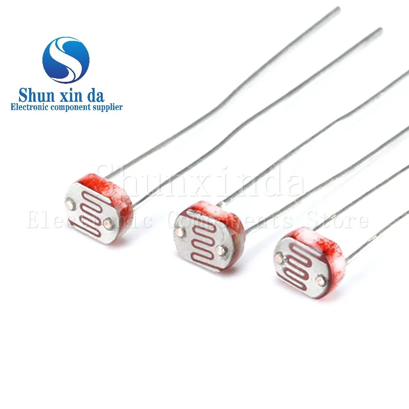 20PCS GL5506 GL5528 GL5516 GL5537 GL5549 GL5539 5mm Photoresistor or light-dependent resistor LDR light detection switch sensor