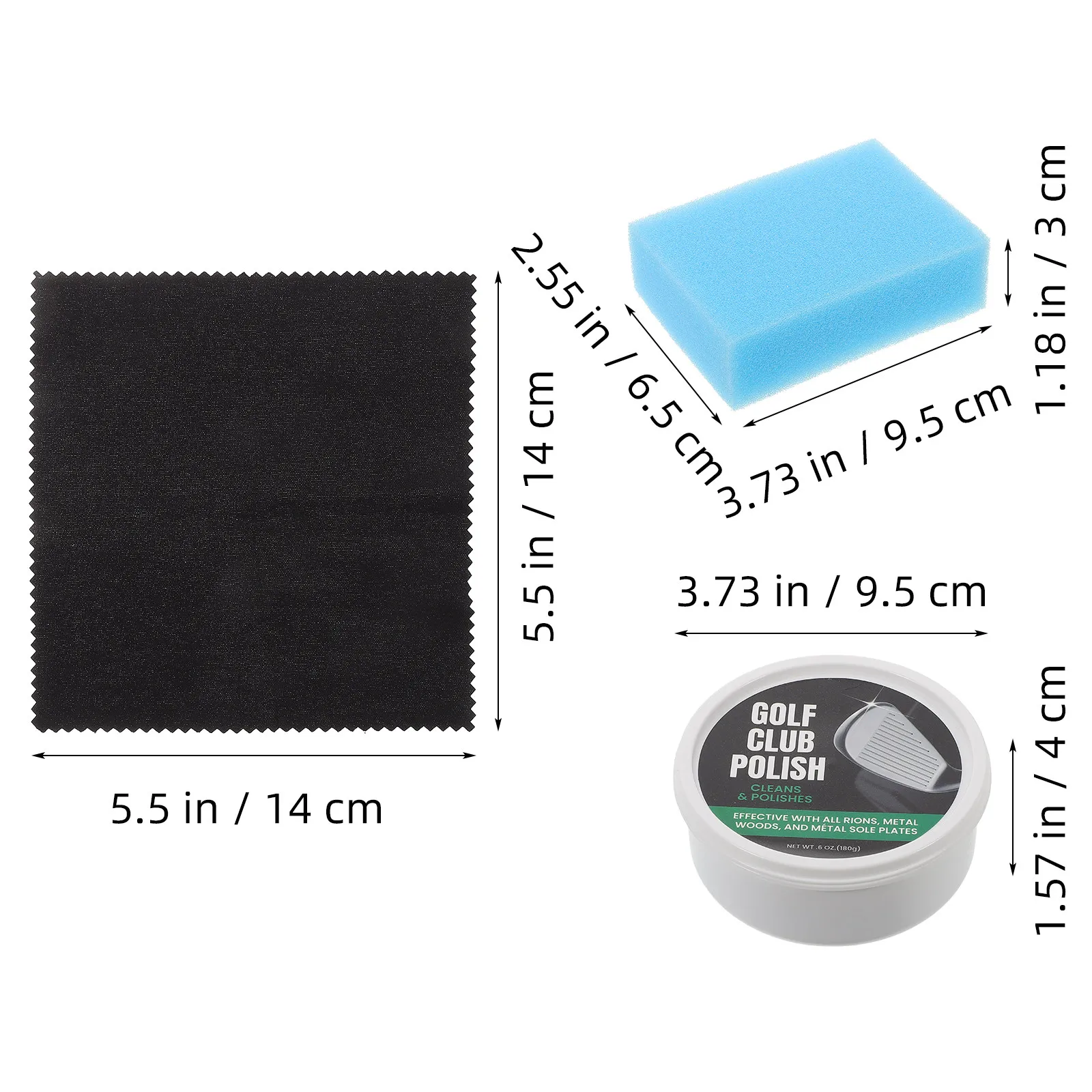1Set Portable Golf Iron Cleaner Kit Golf Clubs Cleaning Polish Scratch Remover Club Protection Club Washing Cloths