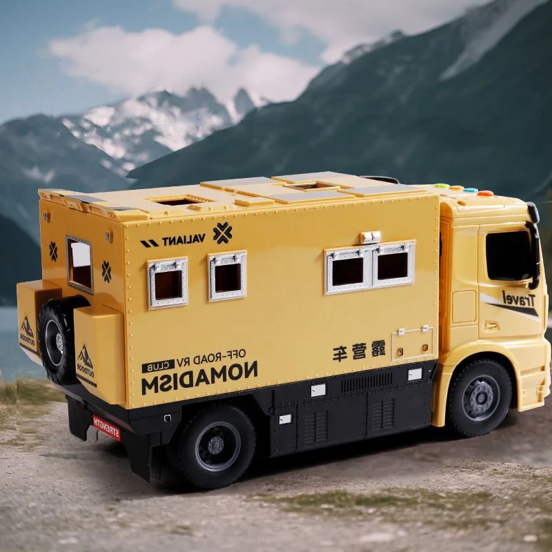 Großes Trägheits-Fahr-Camping-Automodell, simulierte leichte Musik, Geländewagen, Wohnmobil, Kinder-LKW, Spielzeug, Geburtstagsgeschenk