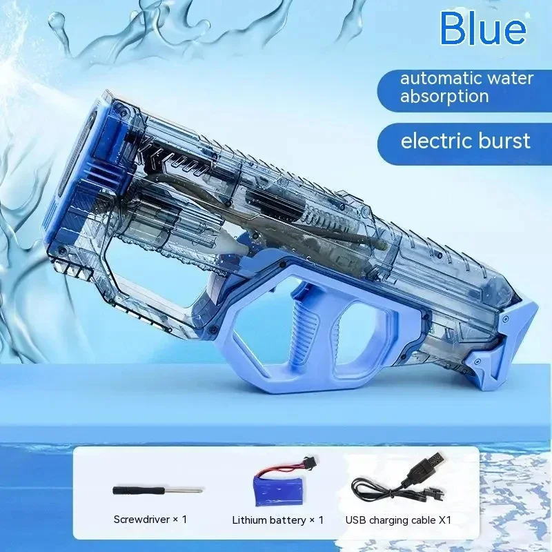 New Fully Automatic Electric Water Gun Toys，2024 Summer Outdoor Powerful Water Gun High Capacity Playing For Kids Watergun