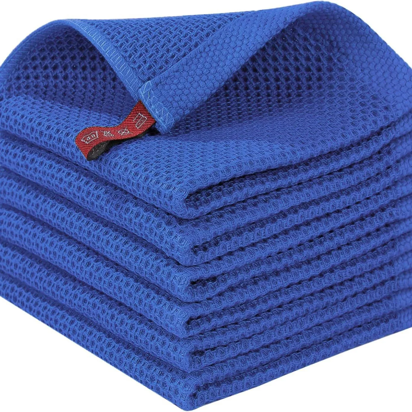 Cotton Honeycomb Kitchen Square Towel Set, Easy to Clean
