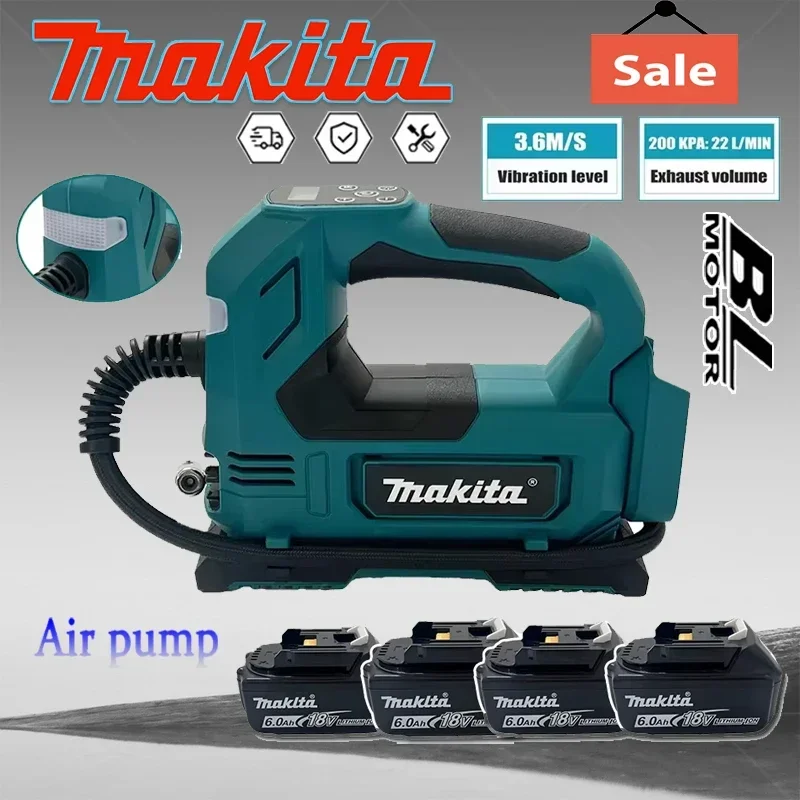 

Makita Electric Air Pump 18V Battery Handheld Air Compressor Portable Cordless Tire Inflator For Car Bicycle Tires Ball
