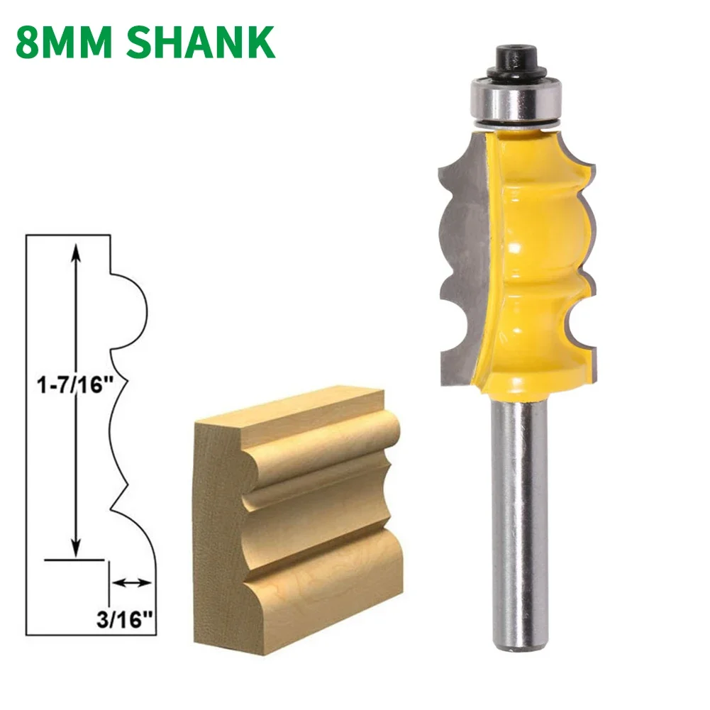 

1PC 8MM Shank Milling Cutter Wood Carving Special Moulding Bit Carbide Molding Router Bit Trimming Wood Milling Cutter Woodwork