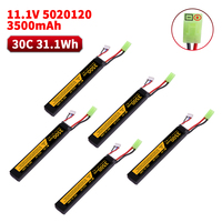 11.1V 3s 3500mAh 30C 5020120 Lipo Battery with Tamiay-Plug for Airsoft BB Air Pistol Electric Toys Guns Parts