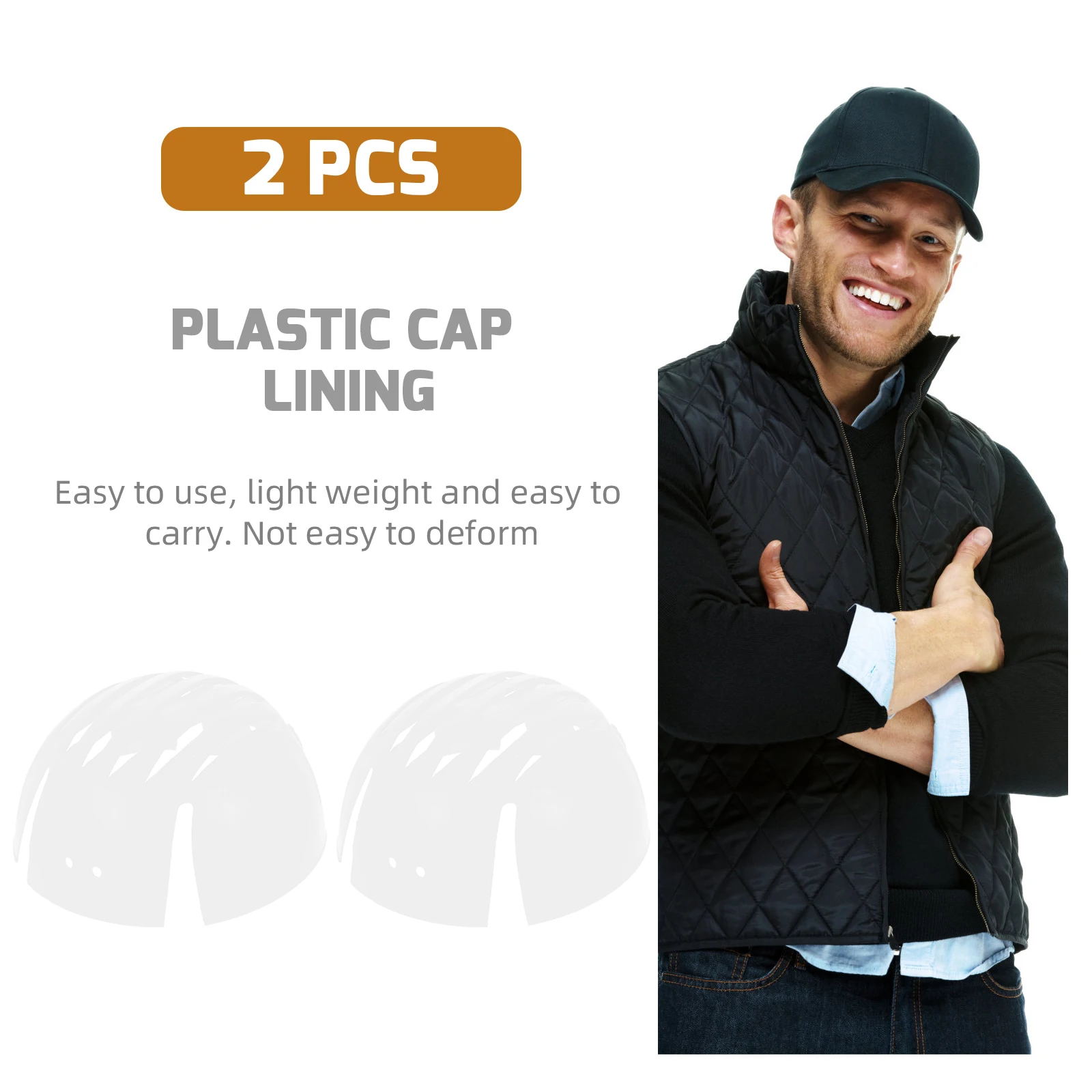

2 Pcs Plastic Cap Lining Baseball Caps Holder Hat Inner Lightweight Shaper Insert Support Liner