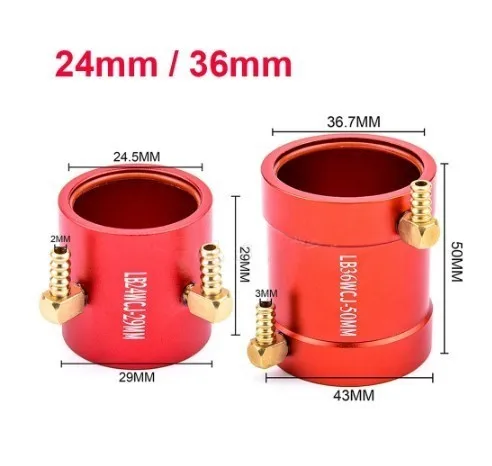 Ship model aluminum alloy motor water cooling jacket, suitable for brushless electric boats and above, B24 B36 series sealed wat