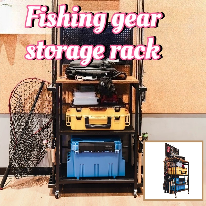Household Large-capacity Fishing Rods Display Rack Multi-functional Fishing Gear Storage Racks Moisture-proof Fish Rod Rack