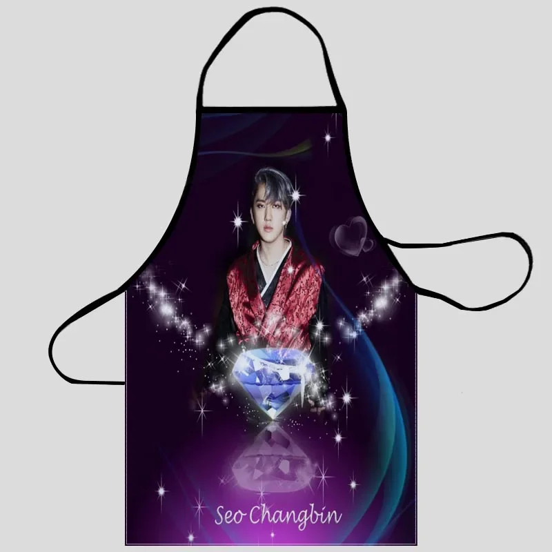 New Seo Changbin Apron Kitchen Aprons For Women Oxford Fabric Cleaning Pinafore Home Cooking Apron