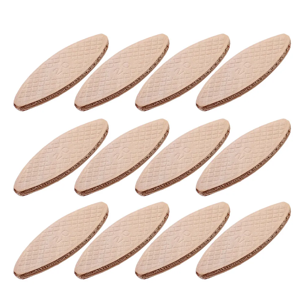 100Pcs Wood Biscuit Joining Connectors for Hardwood Softwood Mdf Chipboard Strong Butt Joint Construction Furniture Framing