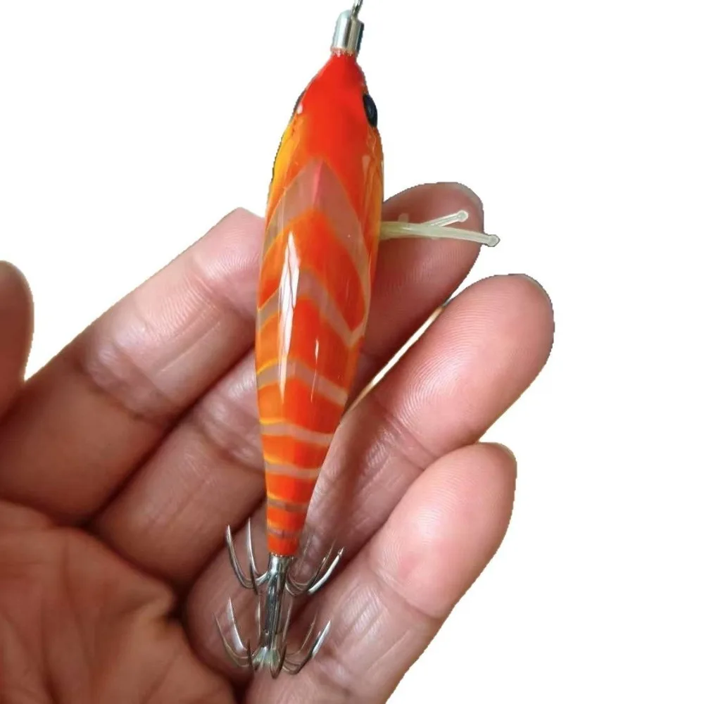 

Hook 55mm 5.2g Cuttlefish Squid Lure Horizontal Hard Bait Squid Jig Glow Sea Fishing Bait Sea Fishing