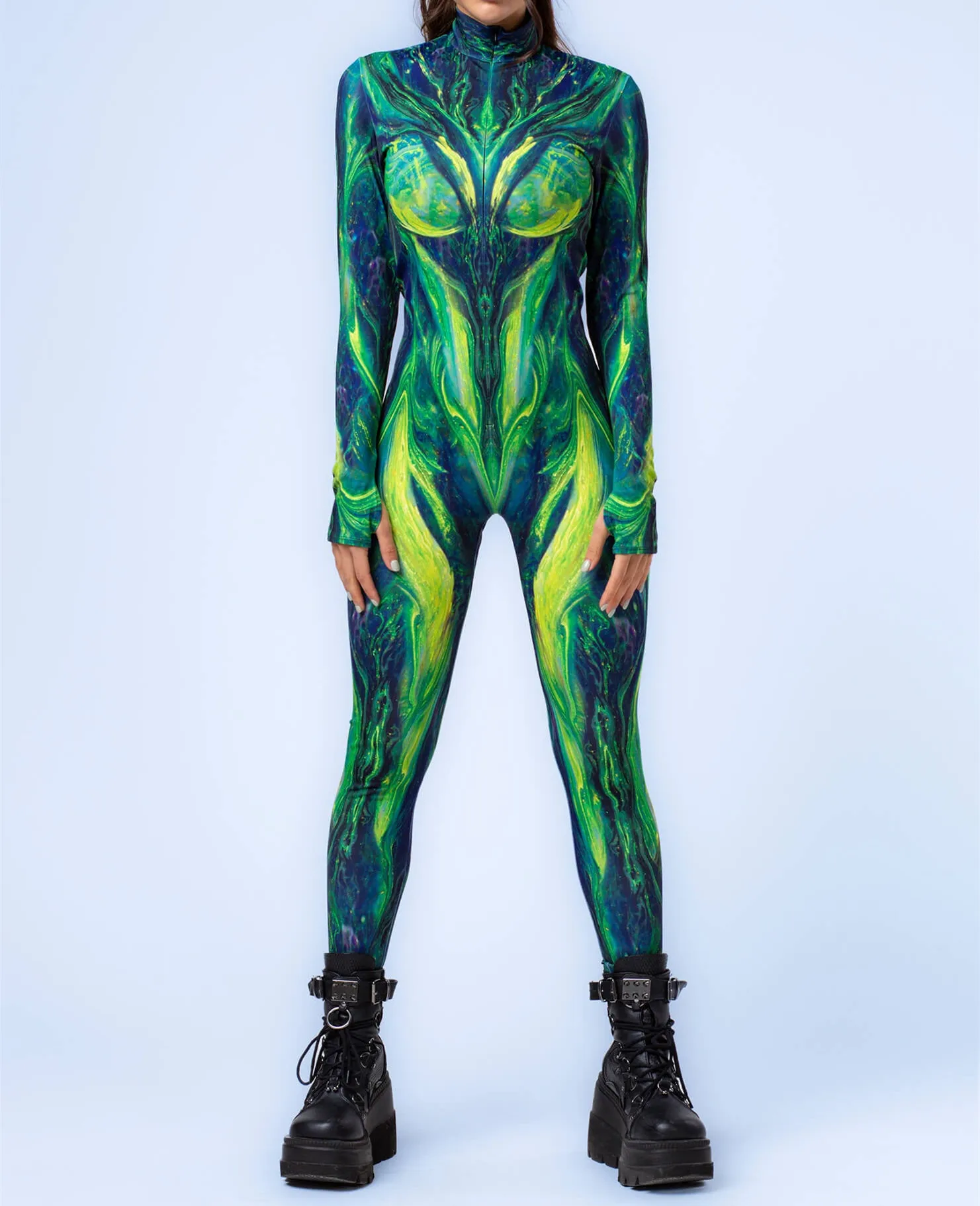 Bunte Punk-Regenbogen-Bodysuits für Halloween, Feiertagspartys, Cosplay, Elastisches Kostüm, Jumpsuit, Romper, Damen-Aerial-Yoga-Anzug, Zentai – Detail 28