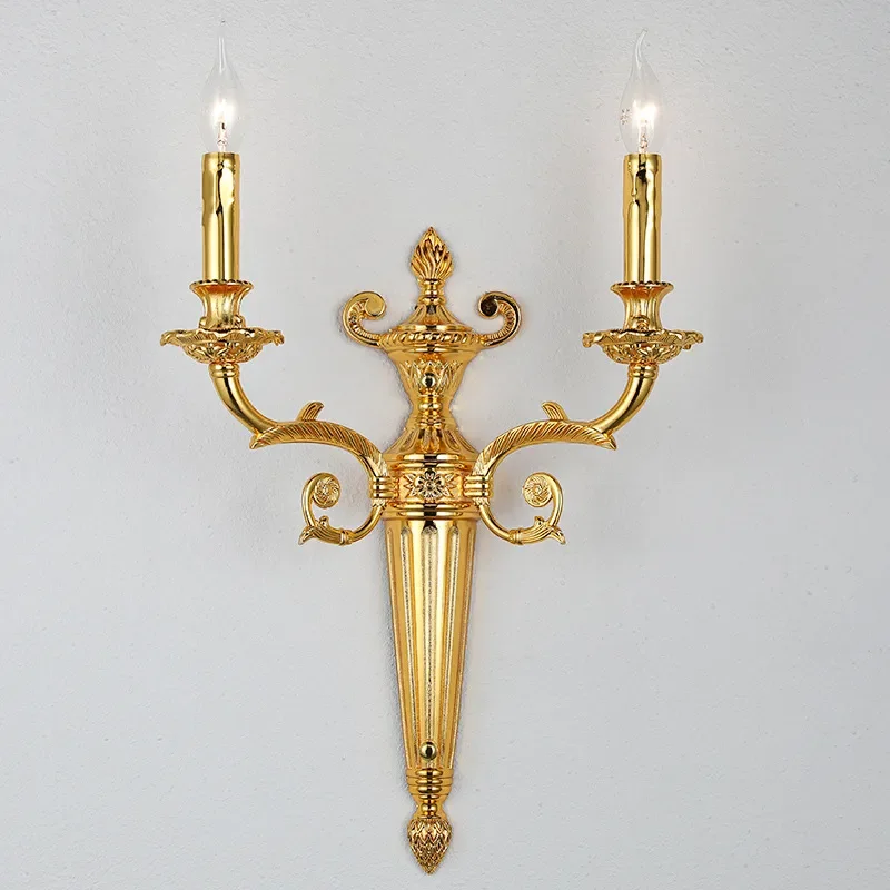 European Zinc Alloy Wall Lamp Creative Retro Style for Living Room Restaurant KTV Aisle Villa Atmosphere Lighting Fixture