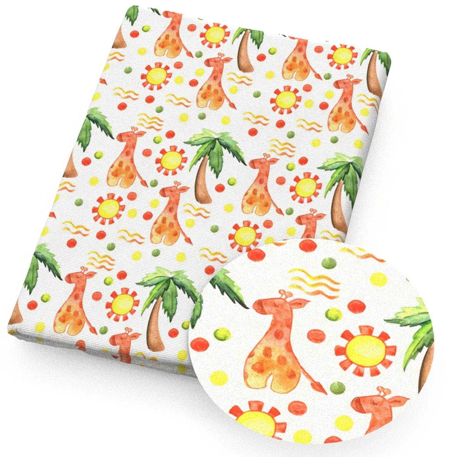 50x145cm Animal Bee Lion Giraffe Turtle Hedgehog Polyester Print Cloth For Tote Bags Pillow Covers Bows DIY Craft Sewing Cushion