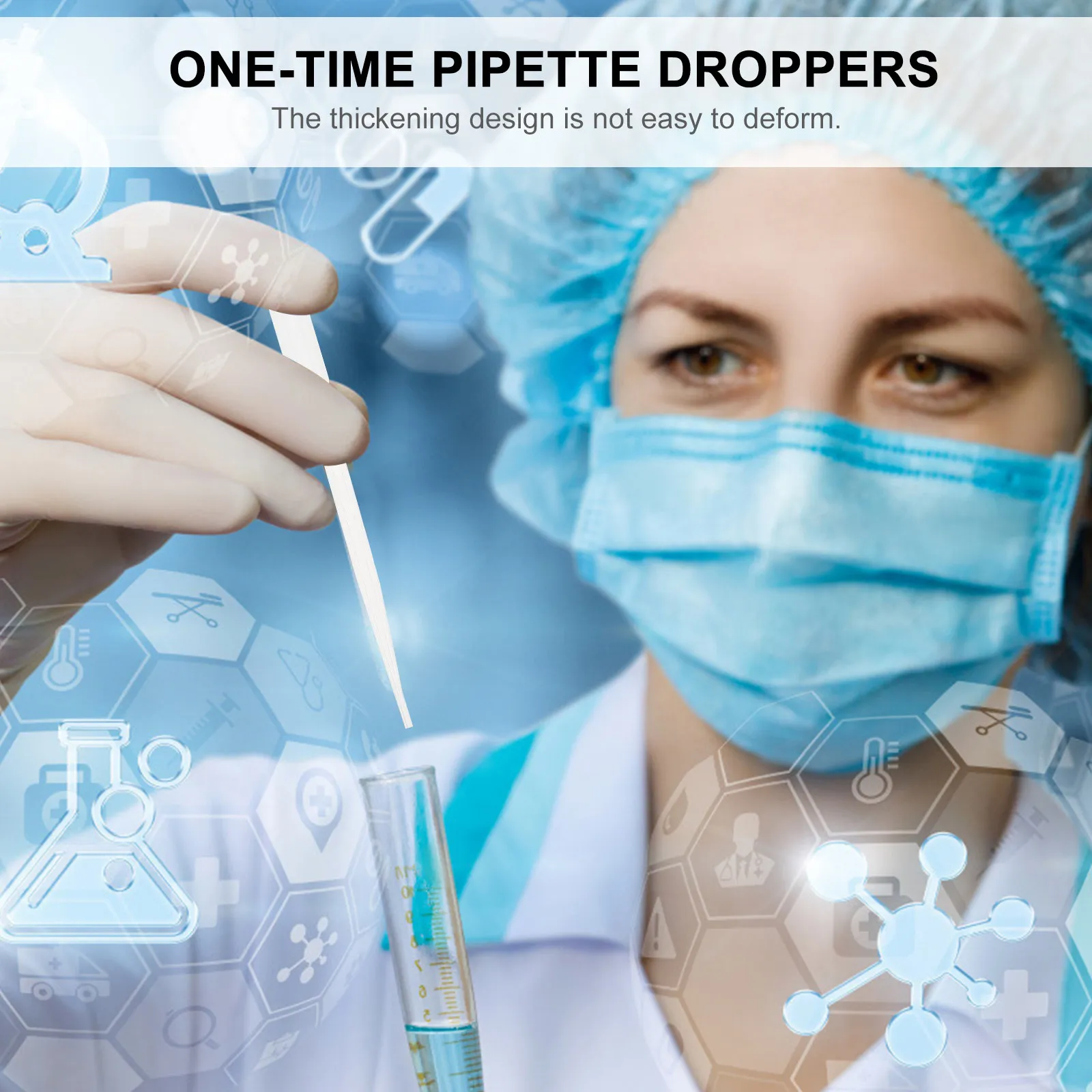 200Pcs Disposable Plastic Graduated Pipettes Accurate Measurement Transfer Droppers for Laboratory Essential Oils Aromatherapy