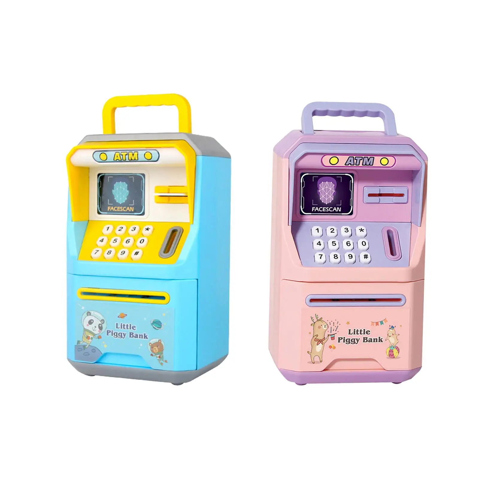 Electric ATM Money Bank Electronic Piggy Banks Auto Scroll Machine for Kids Children 3 4 5 6 7 8 9 Years Old Gifts