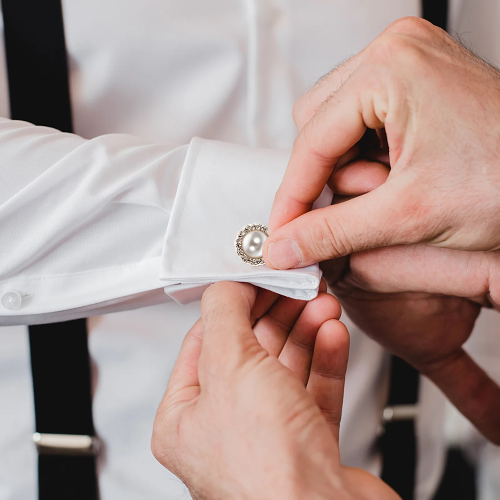 

40Pcs Pearl Buttons Alloy DIY Sewing Fastener Button for Women Shirts Clothes Jackets Replacement Decorative Accessories