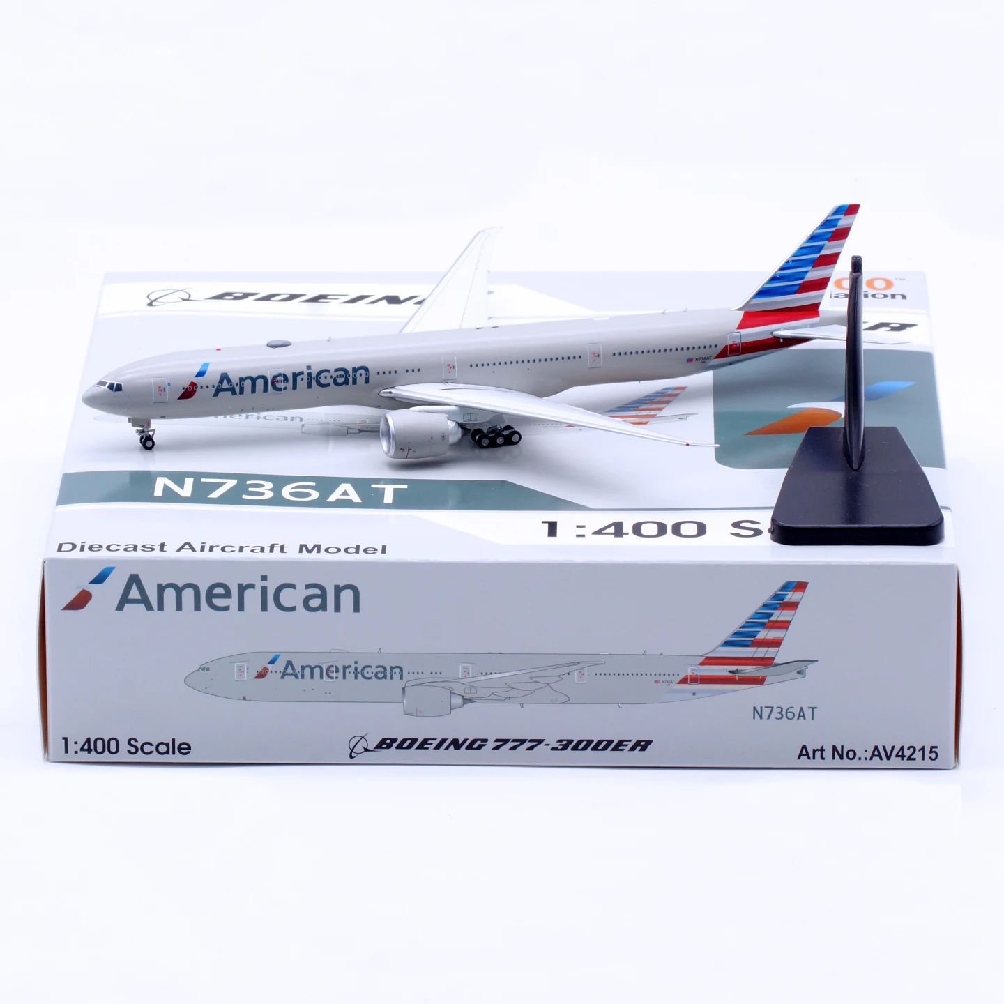 

AV4215 Коллекционный самолет из сплава в подарок авиация 1:400 American Airlines Boeing B777-300ER литой под давлением модель самолета N736AT