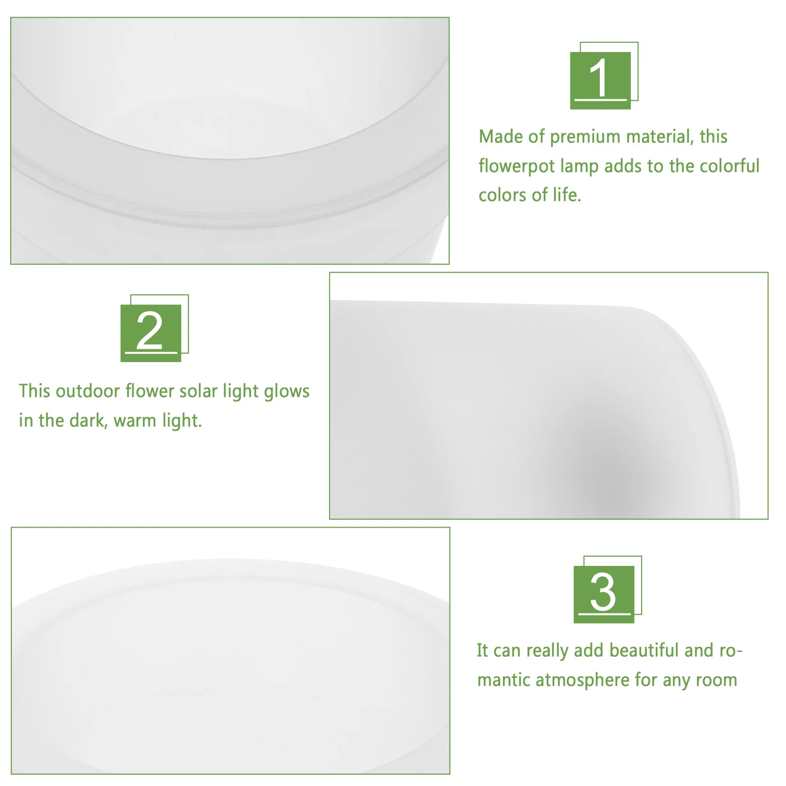 تعمل بالطاقة الشمسية زهور ضوء قسط متوهجة حديقة ديكور LED زهرية مصباح مقاوم للماء المناظر الطبيعية LED وعاء الخفيفة #5