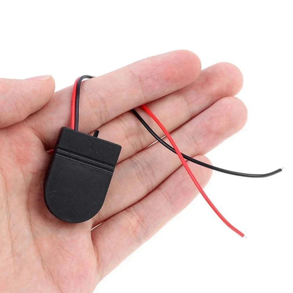 Portable CR 2032 LIR2032 Button Coin Cell Battery Holder Box With ON OFF Switch Lead Wire 3V Battery Storage Case 1 Slot