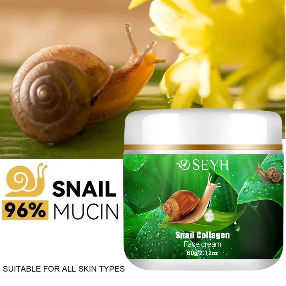 SEYH Snail Moisturizing Cream for Men & Women - Lifting & Tightening Skin Brightening Uniforming 40g/70g Day & Night Anti-Aging