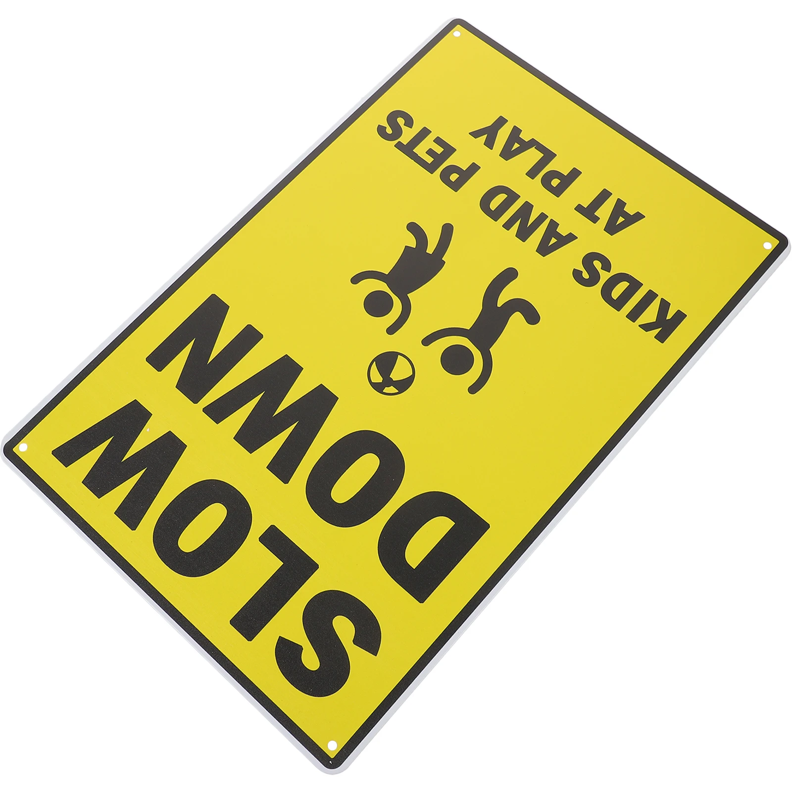 

Iron Sheet Safety Signs Child Street Slow Down Tin Outdoor Kids Traffic Road Sign Metal Warning Sign Promotes Safety